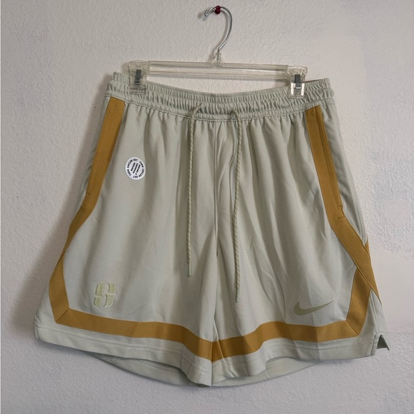 Nike Cream and Gold Athletic Shorts